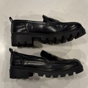 Dolce Vita Kids Black Chunky Loafers Sz 3 EUC